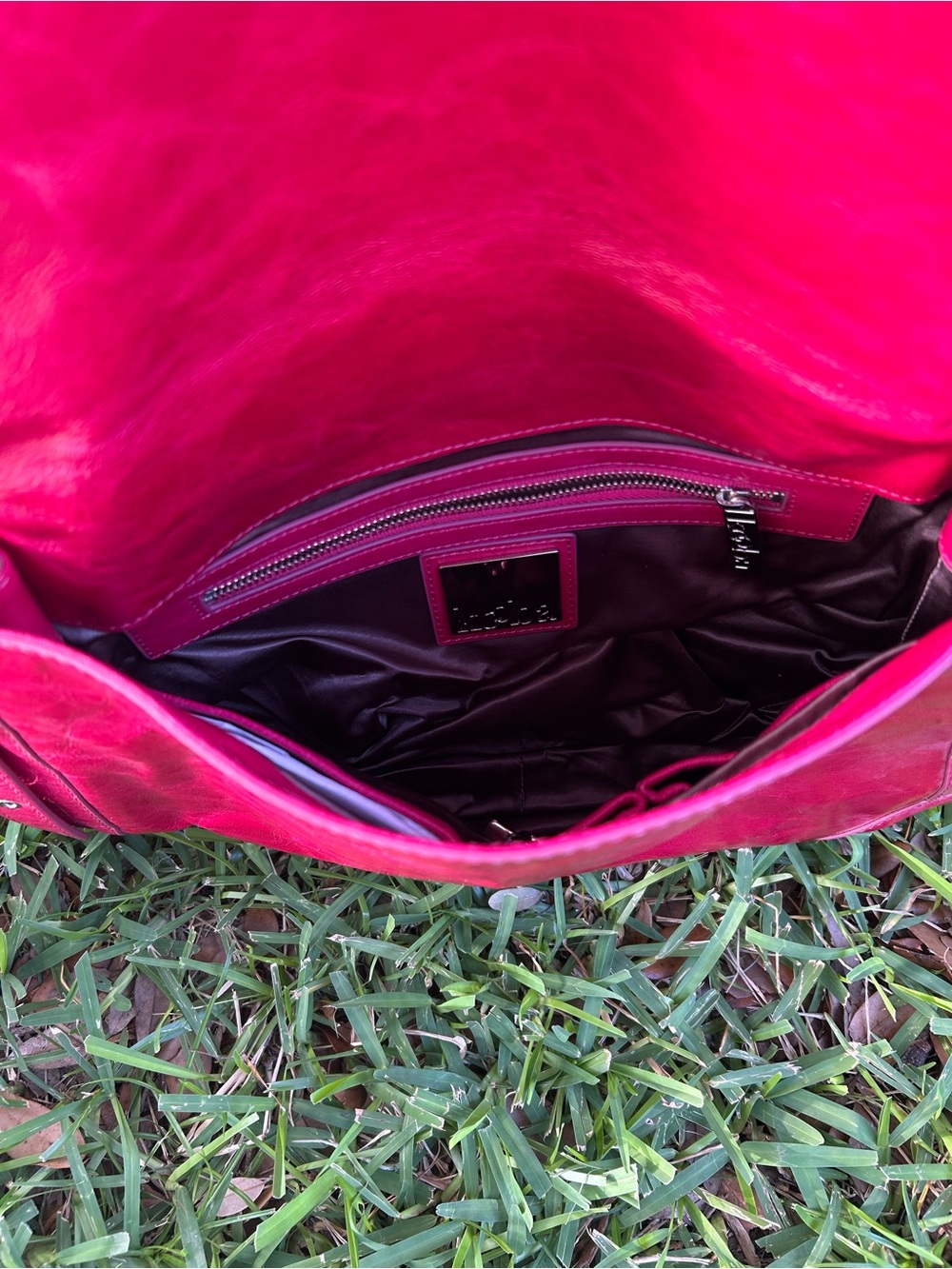 Kooba Fuchsia Leather Messenger Bag - Picture 12 of 12